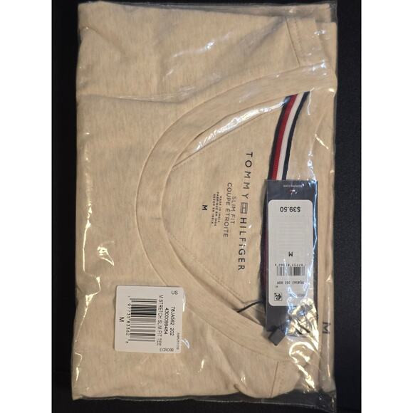 Tommy Hilfiger - Slim Fit T-Shirt - Medium - Beige Heather - NWT & PACKAGING - Picture 7 of 7